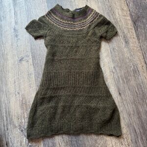 Ralph Lauren Polo green sweater mock neck sweater dress size 4 A24